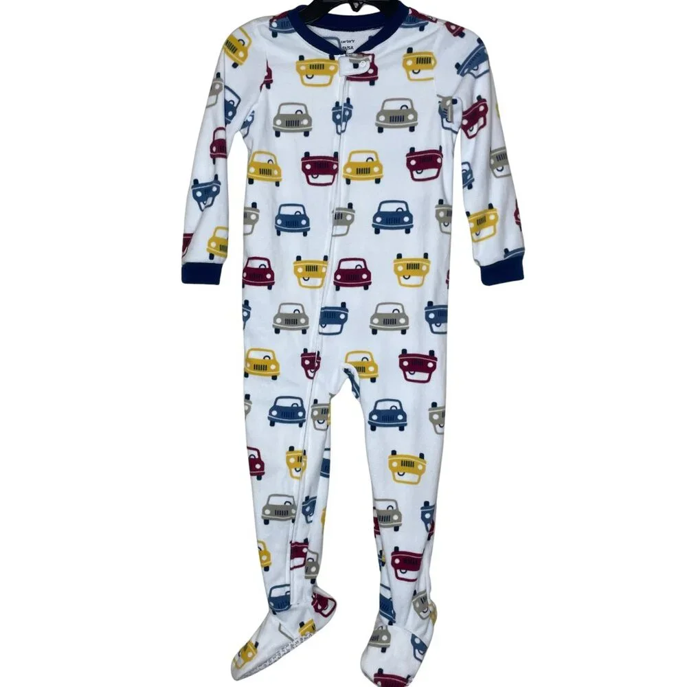 Carter’s 5T Fleece Footed Pajamas Cars Print Sleeper